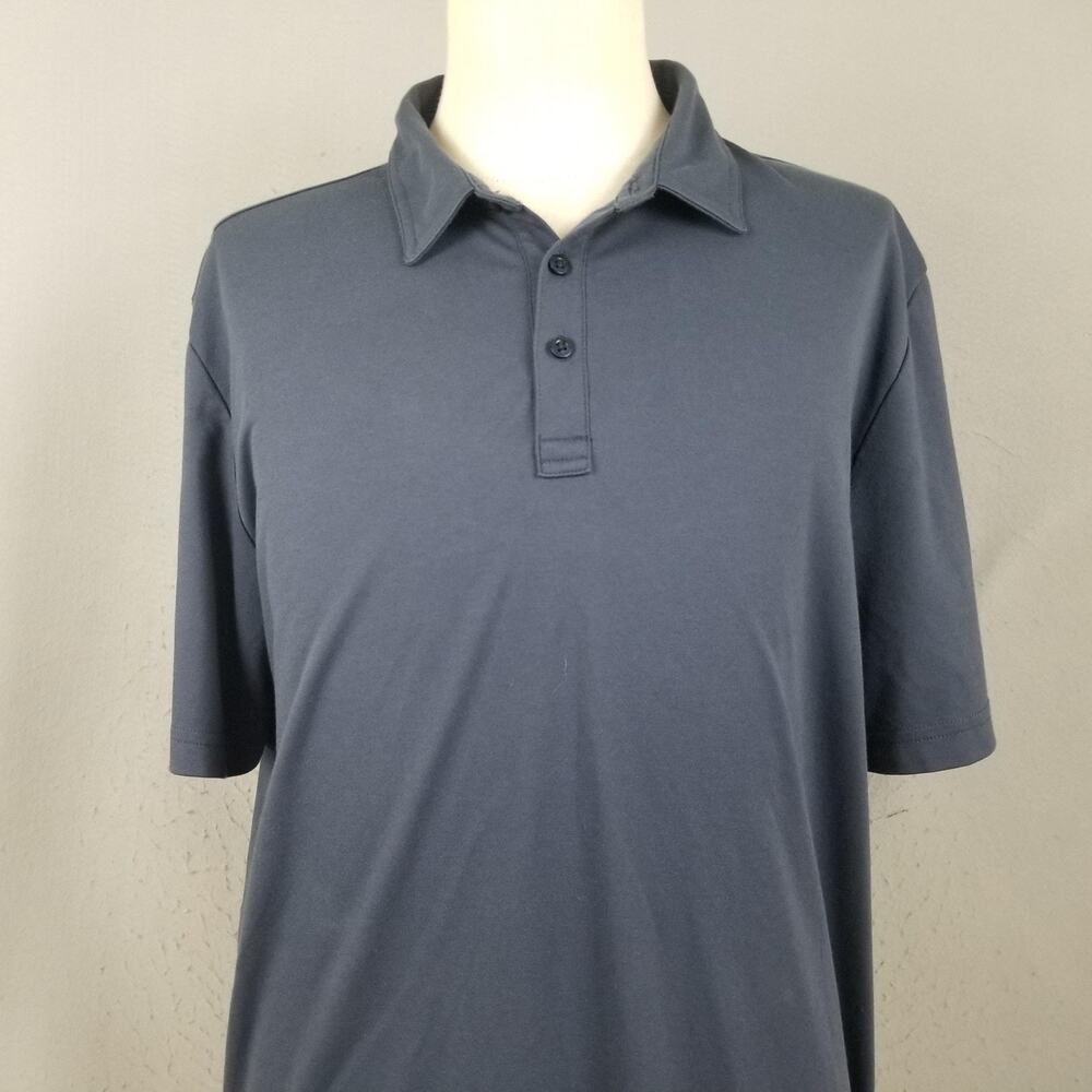 TravisMathew Polo Shirt Mens 2XL Blue VanEck Orlando 2023 Golf Pima Cotton Logo